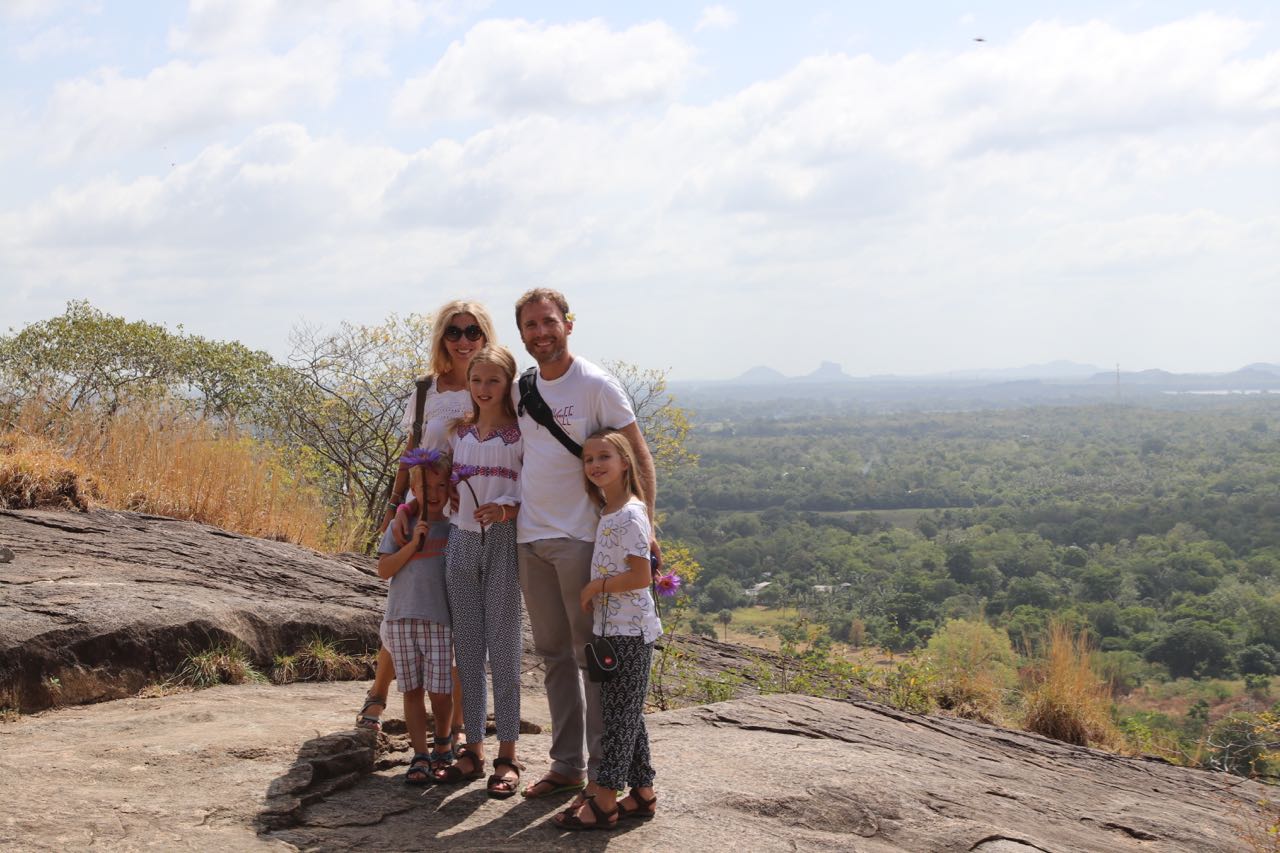 In the distance? Sigiriya Rock, wot we climbed innit