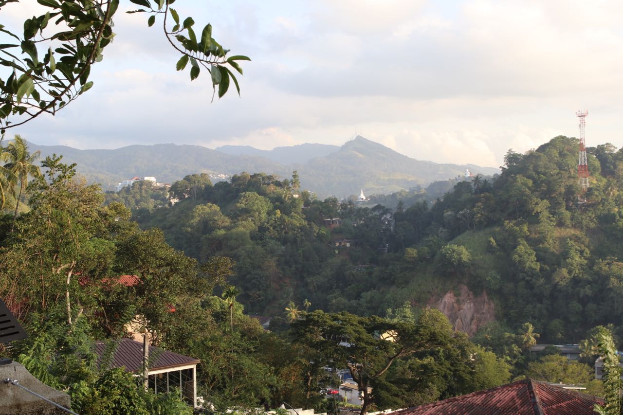 View from Elephant Stables towards Kandy and the Big White... you guess it... BUDDHA STATUE