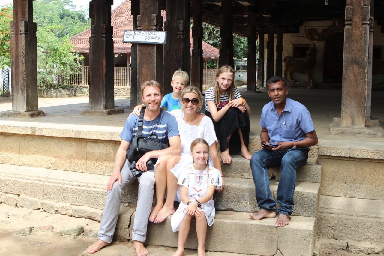 Us with our guide at Embakke Temple