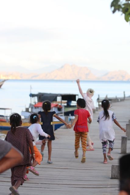 Village kids on the Jetty